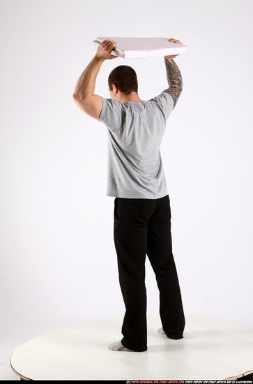 Man Adult Athletic White Throwing Standing poses Sportswear