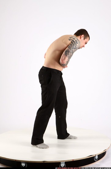 Man Adult Athletic White Neutral Standing poses Pants