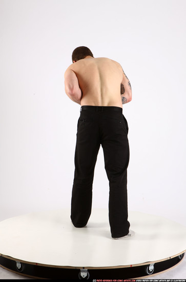 Man Adult Athletic White Neutral Standing poses Pants