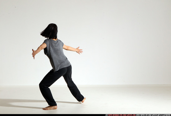 Woman Young Athletic White Moving poses Casual Dance