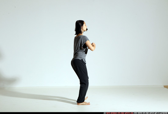 Woman Young Athletic White Moving poses Casual Dance