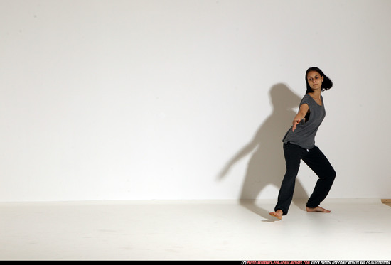 Woman Young Athletic White Moving poses Casual Dance