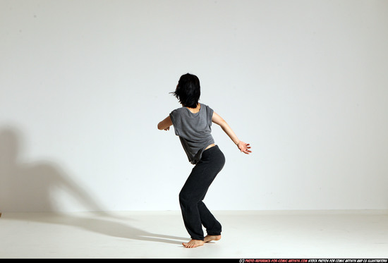 Woman Young Athletic White Moving poses Casual Dance