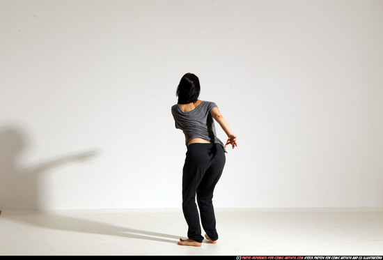 Woman Young Athletic White Moving poses Casual Dance