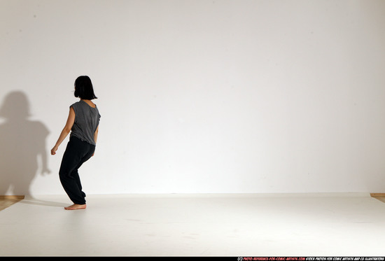 Woman Young Athletic White Moving poses Casual Dance