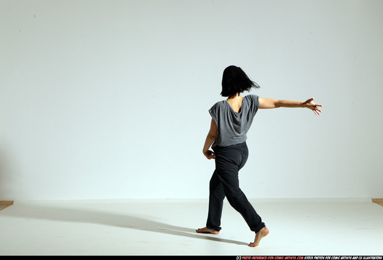 Woman Young Athletic White Moving poses Casual Dance