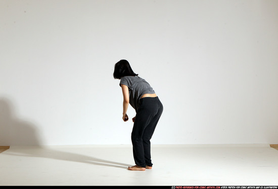 Woman Young Athletic White Moving poses Casual Dance