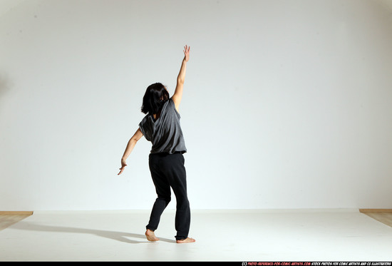 Woman Young Athletic White Moving poses Casual Dance