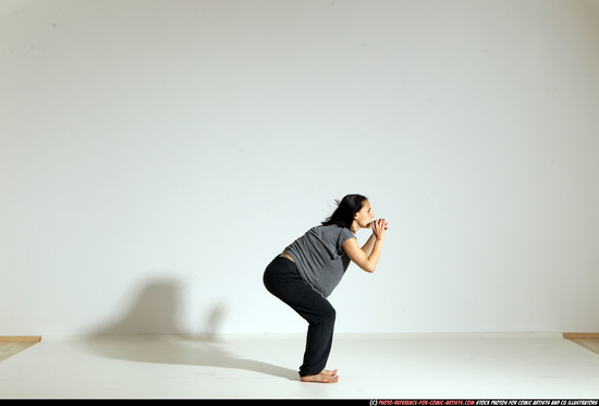 Woman Young Athletic White Moving poses Casual Dance