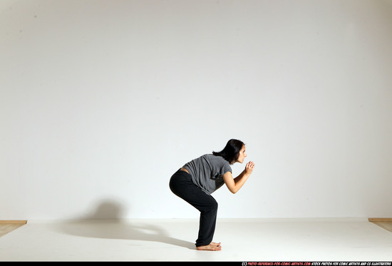 Woman Young Athletic White Moving poses Casual Dance