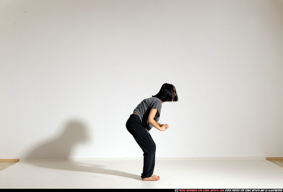 Woman Young Athletic White Moving poses Casual Dance