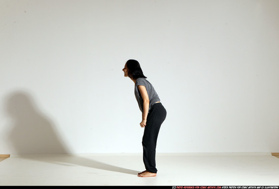 Woman Young Athletic White Moving poses Casual Dance