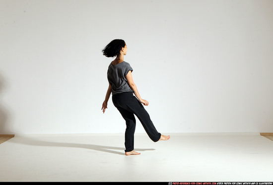 Woman Young Athletic White Moving poses Casual Dance