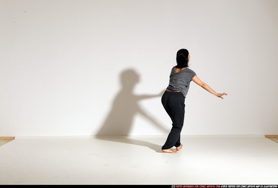 Woman Young Athletic White Moving poses Casual Dance