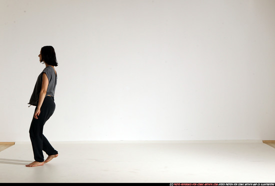 Woman Young Athletic White Moving poses Casual Dance