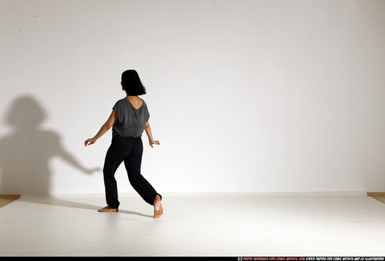 Woman Young Athletic White Moving poses Casual Dance