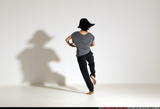 Woman Young Athletic White Moving poses Casual Dance