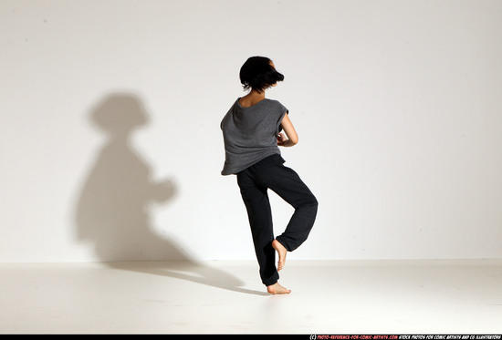 Woman Young Athletic White Moving poses Casual Dance