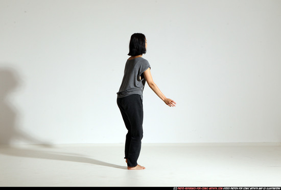 Woman Young Athletic White Moving poses Casual Dance