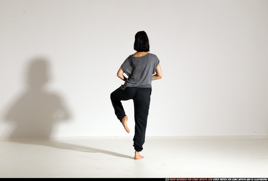 Woman Young Athletic White Moving poses Casual Dance