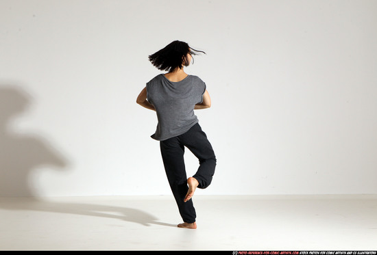 Woman Young Athletic White Moving poses Casual Dance