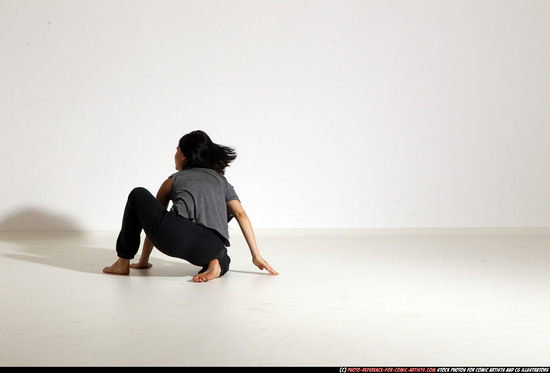 Woman Young Athletic White Moving poses Casual Dance