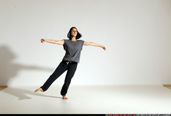 Woman Young Athletic White Moving poses Casual Dance