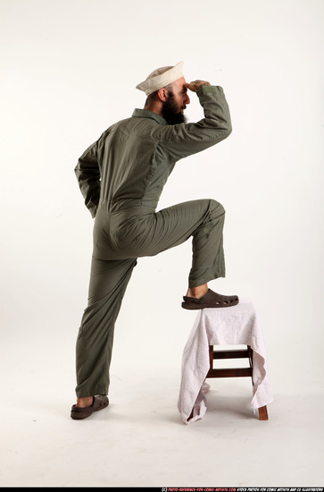 Man Adult Athletic White Neutral Standing poses Army