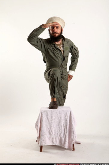 Man Adult Athletic White Neutral Standing poses Army