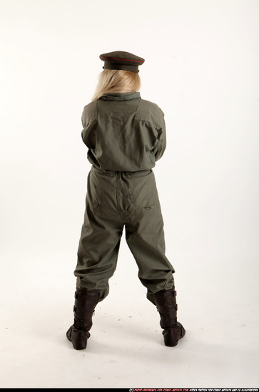 Woman Young Average Fighting with submachine gun Standing poses Army Asian