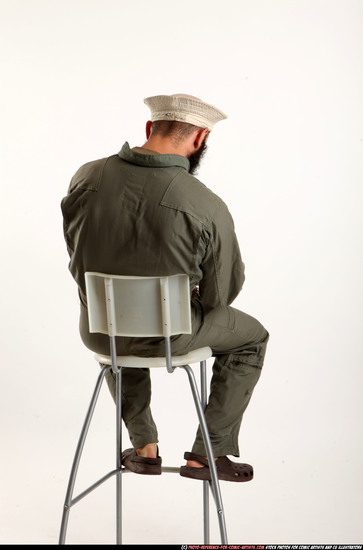 Man Adult Athletic White Daily activities Sitting poses Army