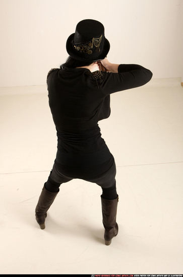 Woman Adult Athletic White Fighting with rifle Standing poses Casual