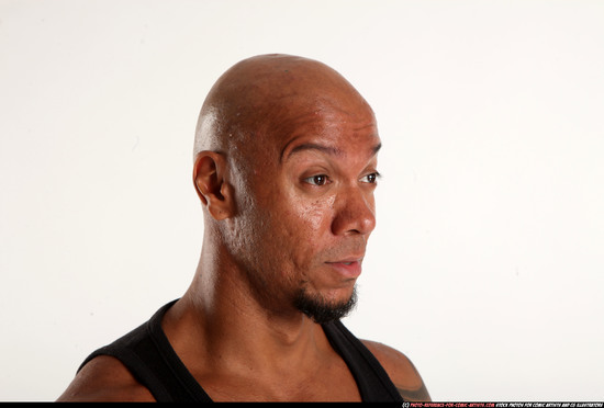 Man Adult Athletic Black Facial expressions Standing poses Casual