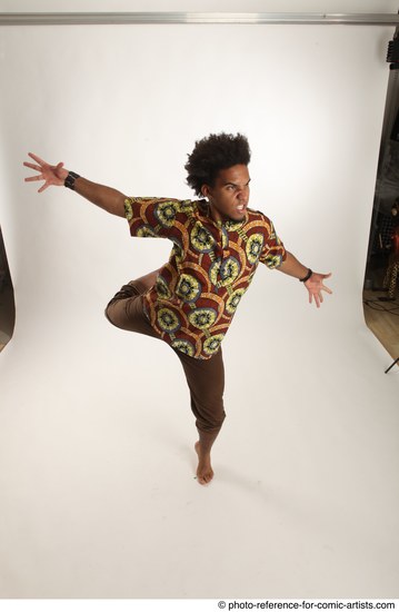Man Adult Average Black Moving poses Coat Dance