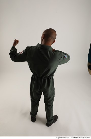 Man Adult Average Black Fighting without gun Standing poses Casual