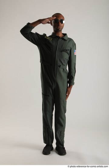 Man Adult Average Black Neutral Standing poses Army