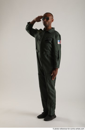 Man Adult Average Black Neutral Standing poses Army