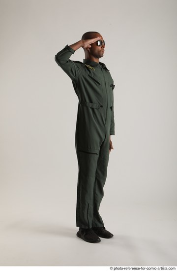 Man Adult Average Black Neutral Standing poses Army