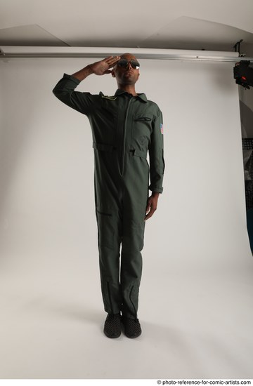 Man Adult Average Black Neutral Standing poses Army