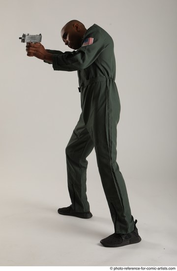 Man Adult Average Black Fighting without gun Standing poses Army