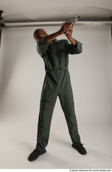 Man Adult Average Black Fighting without gun Standing poses Army