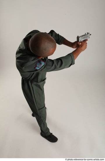 Man Adult Average Black Fighting without gun Standing poses Army