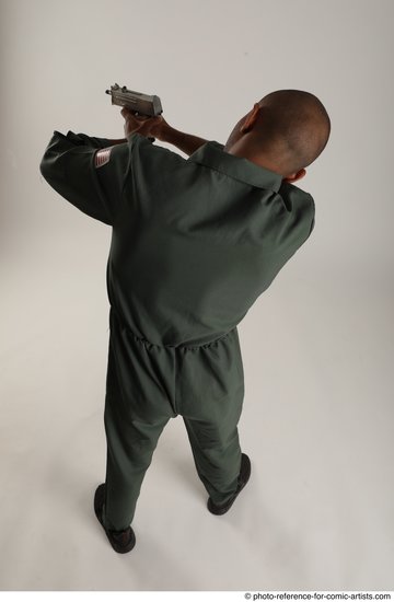 Man Adult Average Black Fighting without gun Standing poses Army