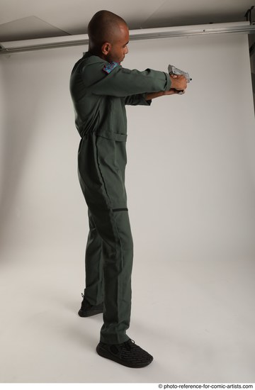 Man Adult Average Black Fighting without gun Standing poses Army