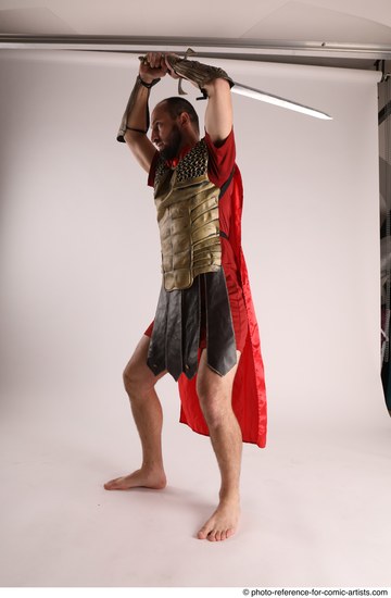 Man Adult Average White Fighting with sword Standing poses Casual