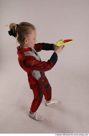 Woman Young Athletic White Fighting without gun Standing poses Army