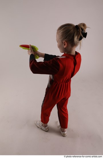 Woman Young Athletic White Fighting without gun Standing poses Army