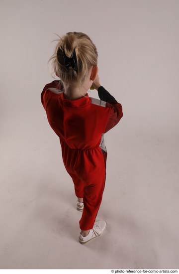 Woman Young Athletic White Fighting without gun Standing poses Army