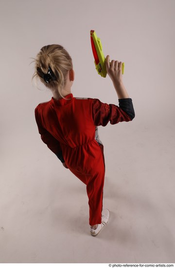 Woman Young Athletic White Fighting without gun Standing poses Army