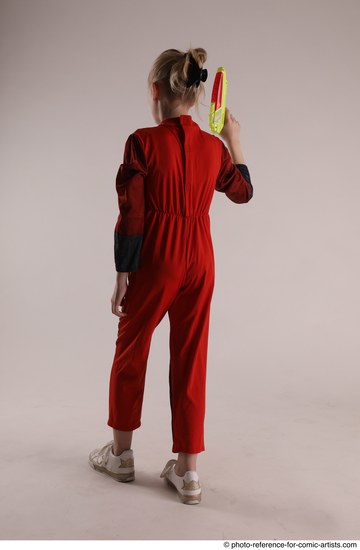 Woman Young Athletic White Fighting without gun Standing poses Army